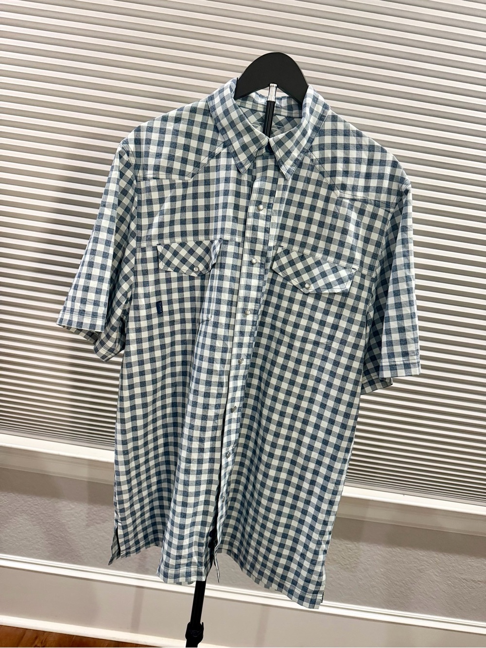 Men's Vented GameGuard Blue Checkered Shirt. Never Worn.